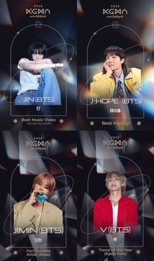 JIN,J-HOPE、JIMIN、V