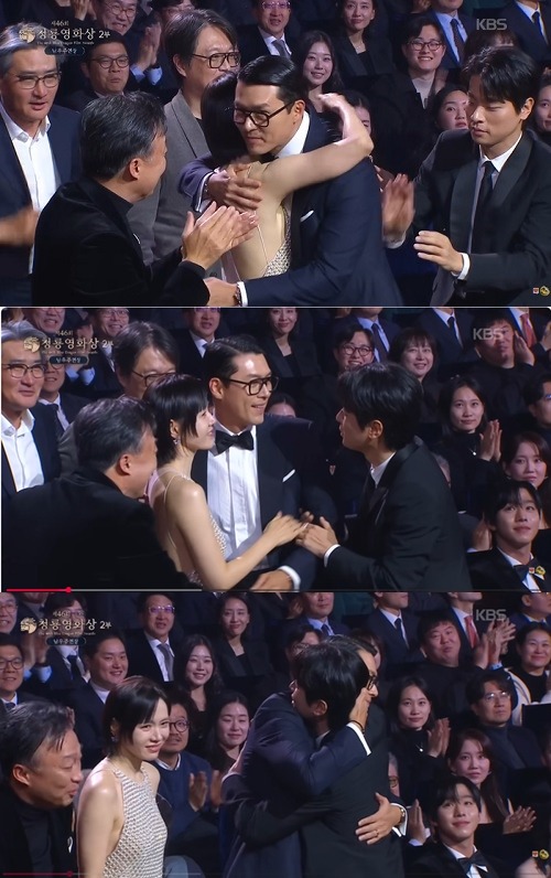 2人の間に割り込むパク・ジョンミン