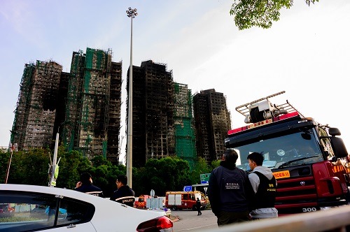 大規模火災が発生した現場