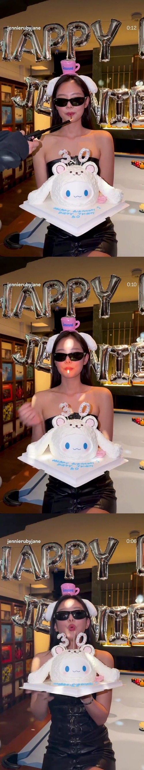 （画像＝ジェニーInstagram）問題の動画