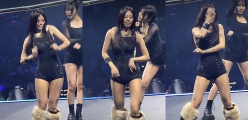 ワールドツアー公演で撮影されたツウィの映像