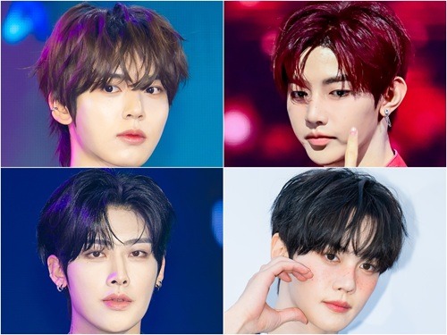 上段左からハン・ユジン、ジャン・ハオ、下段左からリッキー、キム・ギュビン