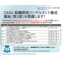 2026年度「DE＆I 組織開発コンサルタント養成講座〈第2期〉」を開講します！ー 本質的なDE&I推進を実現するプロフェッショナル育成講座