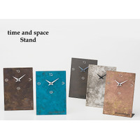 贈り物にも最適、高岡銅器の真鍮置き時計「time and space（スタンド大）」送料無料