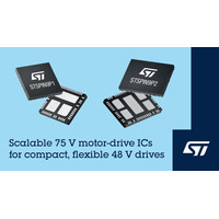 STマイクロエレクトロニクス、拡張性の高い産業用モータドライブ向けの75V対応STSPINモータ・ドライバICを発表