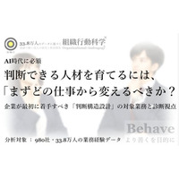AI時代に必須：判断できる人材を育てるには、「まずどの仕事から変えるべきか？」企業が最初に着手すべき「判断構造設計」のホワイトペーパーを公開（組織行動科学(R)）