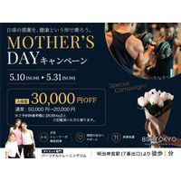 【表参道・原宿のダイエットジム808TOKYO】夏に向けて頑張るのは、今。Mother's dayキャンペーン開催／入会金30,000円OFF
