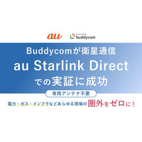 「Buddycom」が衛星通信「au Starlink Direct」での実証に成功
