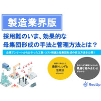 【製造業界向け】母集団形成の手法と管理方法～自社に最適な採用チャネルの見つけ方とは？～リリースのお知らせ