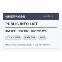鶴松医薬株式会社、鶴松医薬NMN/NAD+シリーズの公開情報リストを整備