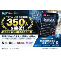 「就活の名人」TikTok LIVEの同時接続数が350人を突破。28卒採用企業との提携を本格拡大